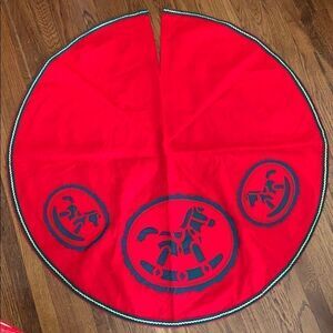 Vtg red‎ felt rocking horse Christmas tree …